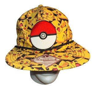 Pokémon Pikachu Snapback Hat Adjustable Kids Boys Children